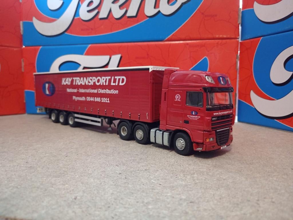 Daf XF zeiloplegger Kay Tekno, Hobby en Vrije tijd, Modelauto's | 1:50, Tekno, Nieuw, Tekno, Bus of Vrachtwagen