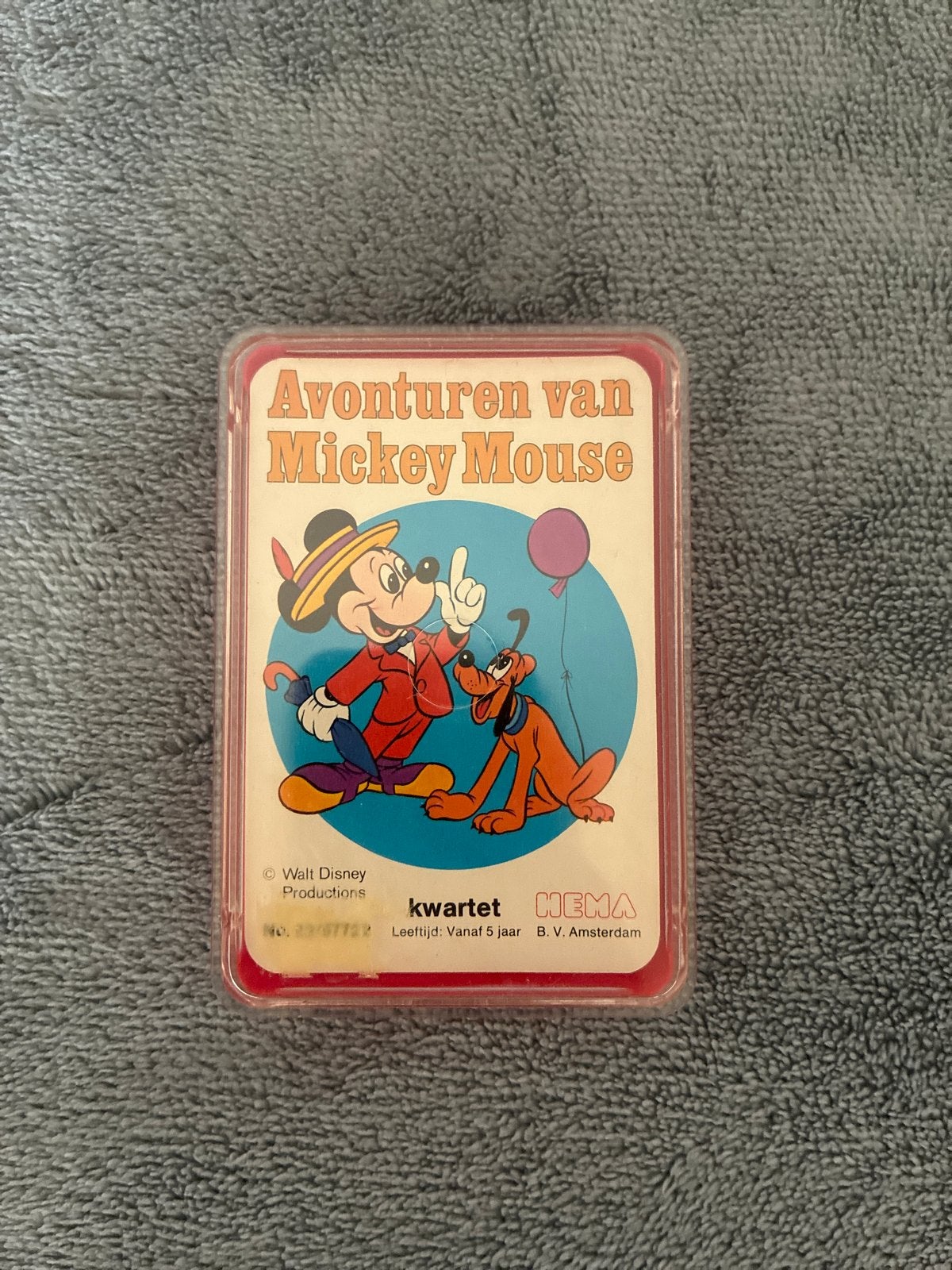Vintage Mickey Mouse Kwintet Kaartspel HEMA, Drie of vier spelers, Ophalen of Verzenden, Gebruikt