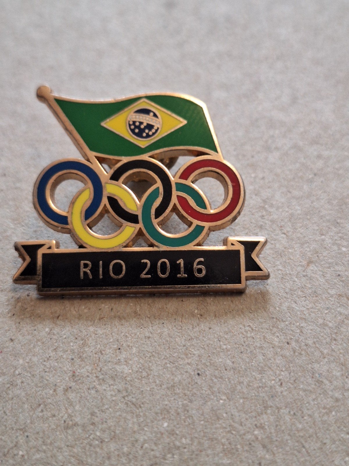 Olympische Spelen Rio 2016 Speldje - Brazilië Vlag, Verzamelen, Ophalen of Verzenden, Gebruikt, Stad of Land, Speldje of Pin