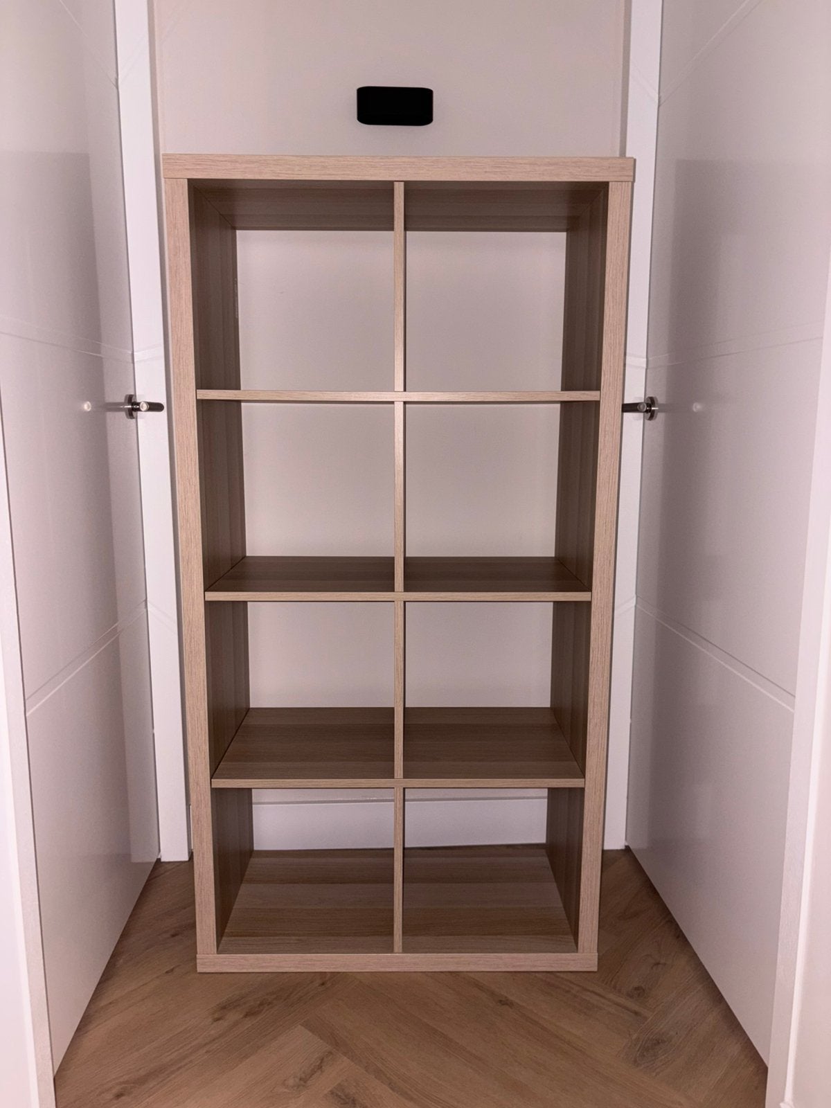 KALLAX Open kast, wit gelazuurd eikeneffect, 77x147 cm, Ophalen, 50 tot 100 cm, Zo goed als nieuw, Minder dan 100 cm