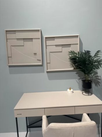 Woood Fiona schilderij vierkant beige  3x beschikbaar., Ophalen of Verzenden