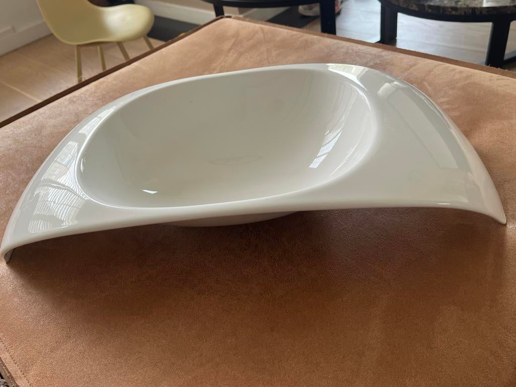 Villeroy & Boch Witte Fruitschaal/Decoratieschaal 50 cm, Ophalen, Porselein of Keramiek, Schaal, Zo goed als nieuw
