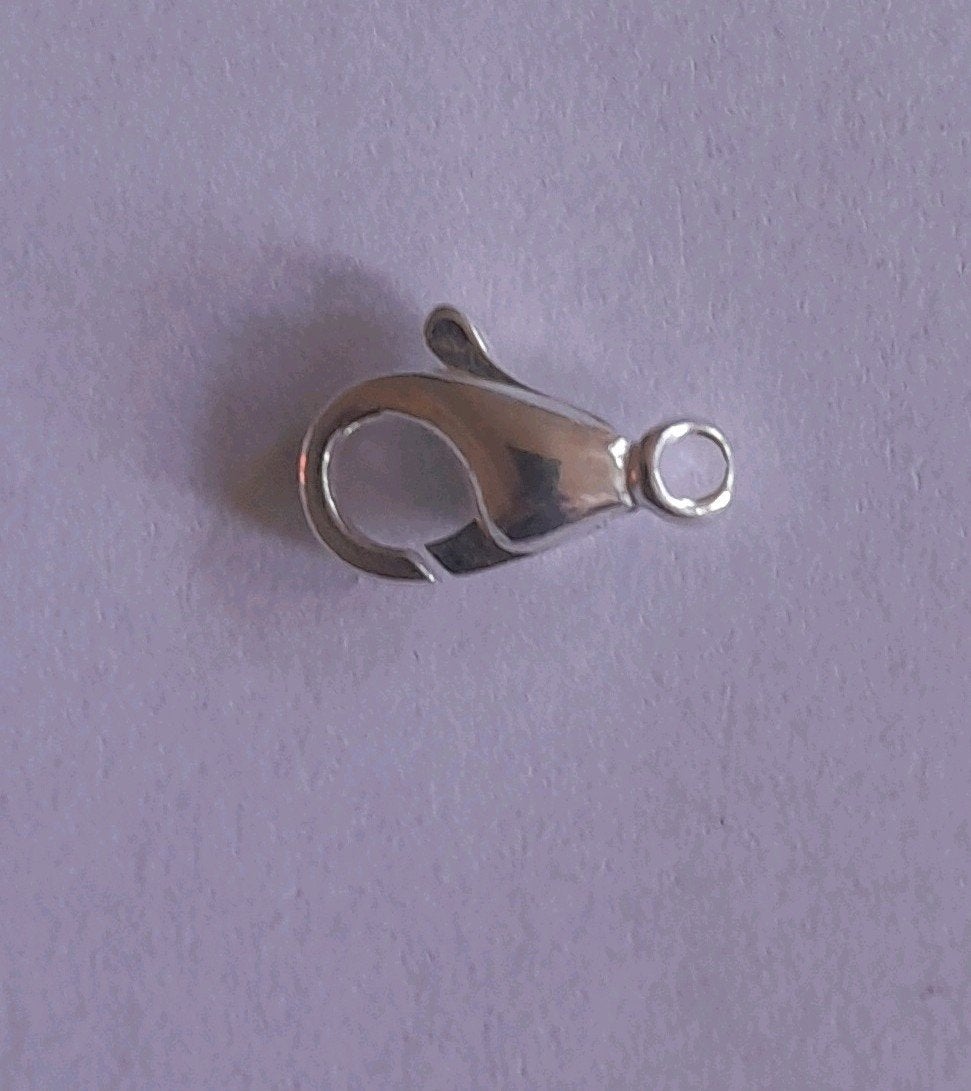 zilveren fournituren: karabijnhaken (slotjes) 5 x, Antiek en Kunst, Ophalen of Verzenden, Zilver