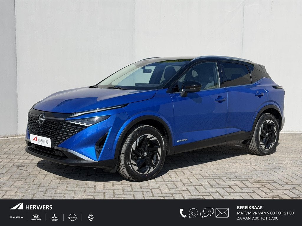 Nissan Qashqai 1.5 e-Power N-Connecta / Facelift / Navigatie, Auto's, Nissan, Gebruikt, 190 pk, 2 kWh, Blauw