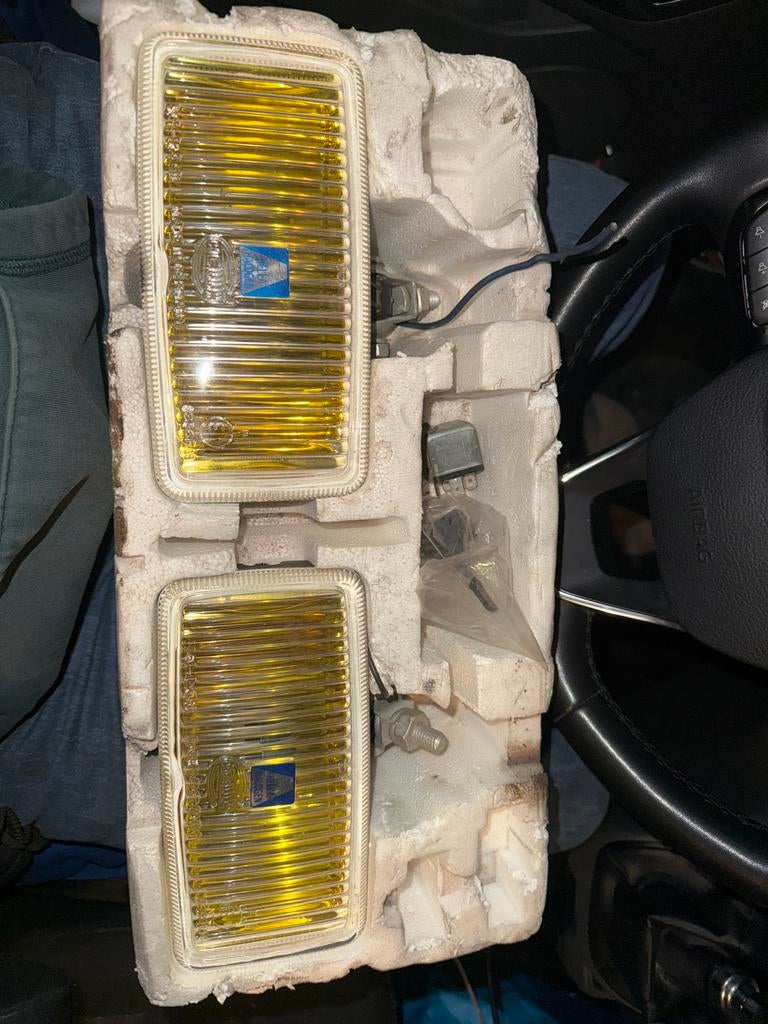 Hella gele mistlampen set – NOS - Golf/Jetta 1/2, Auto-onderdelen, Verlichting, Volkswagen, Nieuw, Ophalen of Verzenden