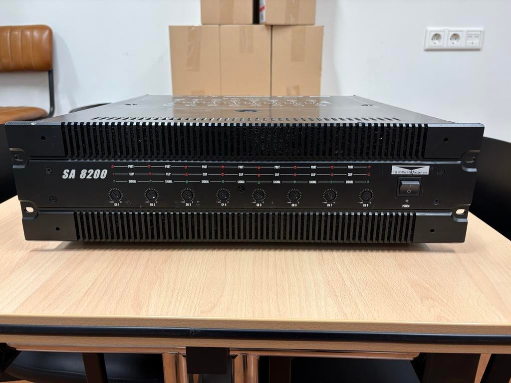 T&M Performance SA8200 versterker, 120 watt of meer, Ophalen, Overige merken, Gebruikt