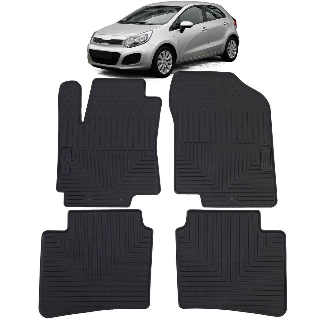 Rubberen Automatten Kia Rio All Weather Vloermatten Zwart, Verzenden, Automotive Parts, A.parts@hotmail.nl, Trasmolenlaan 12 3447 GZ Woerden