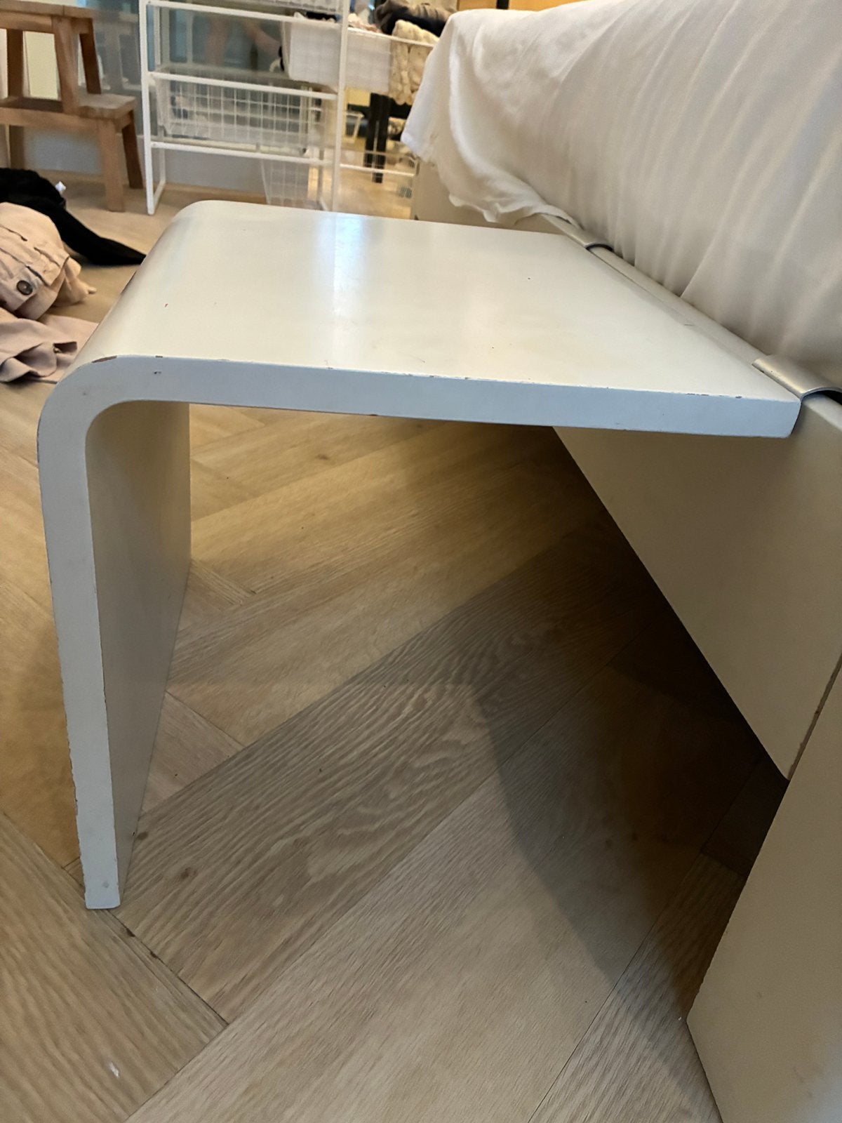 Nachtkastjes creme wit voor Auping Auronde, Ophalen, Gebruikt, Minder dan 45 cm, Minder dan 55 cm