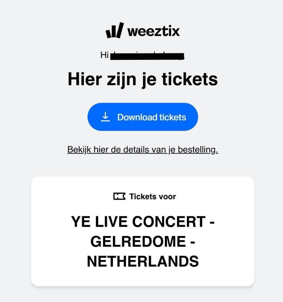 KANYE WEST - 6 JUNI - 4 TICKETS NAAST ELKAAR - RANG 1 GOLD, Tickets en Kaartjes, Drie personen of meer, Juni