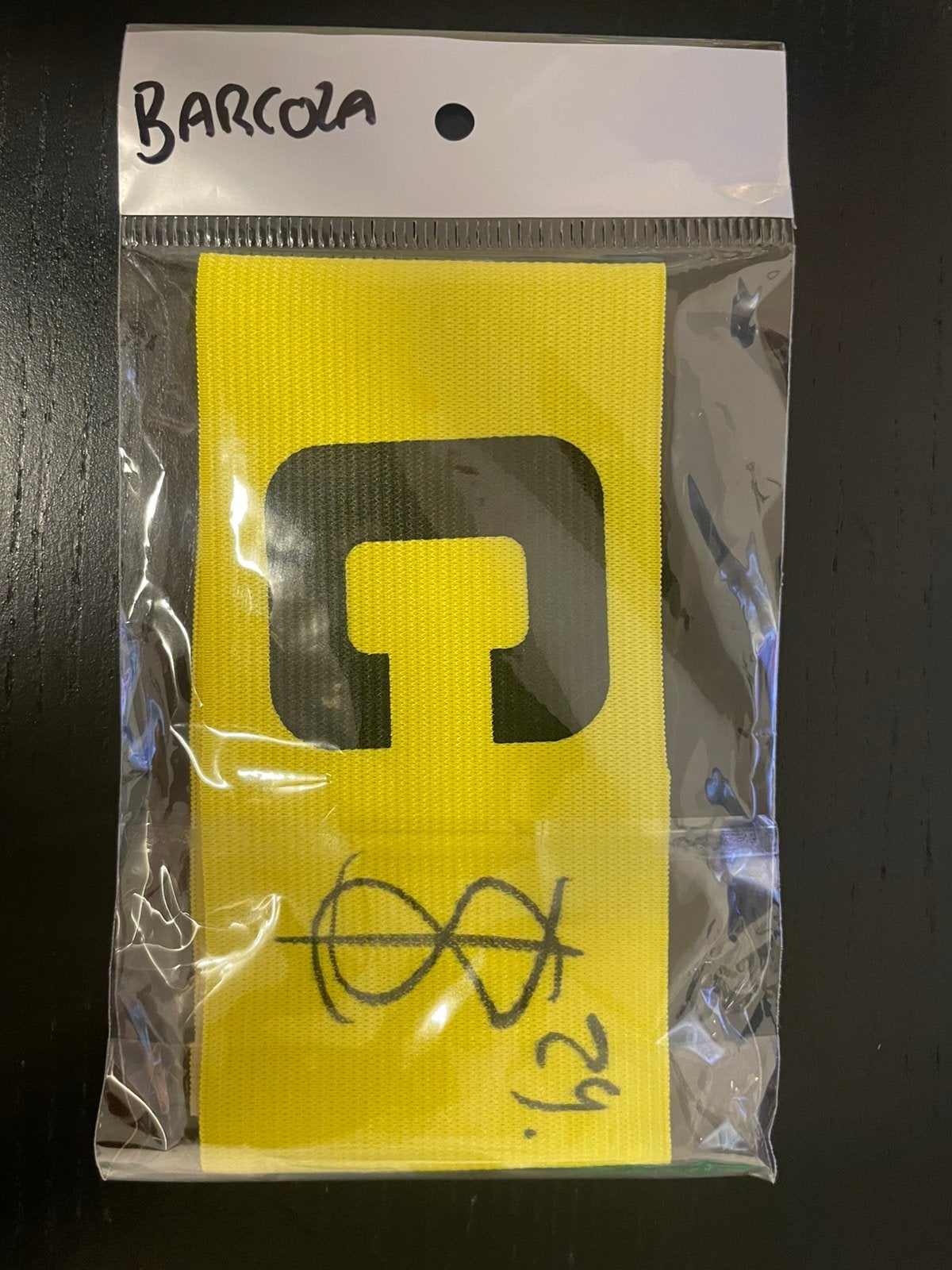 Gesigneerde aanvoerdersband Barcola, Ophalen of Verzenden, Zo goed als nieuw, Buitenlandse clubs, Shirt