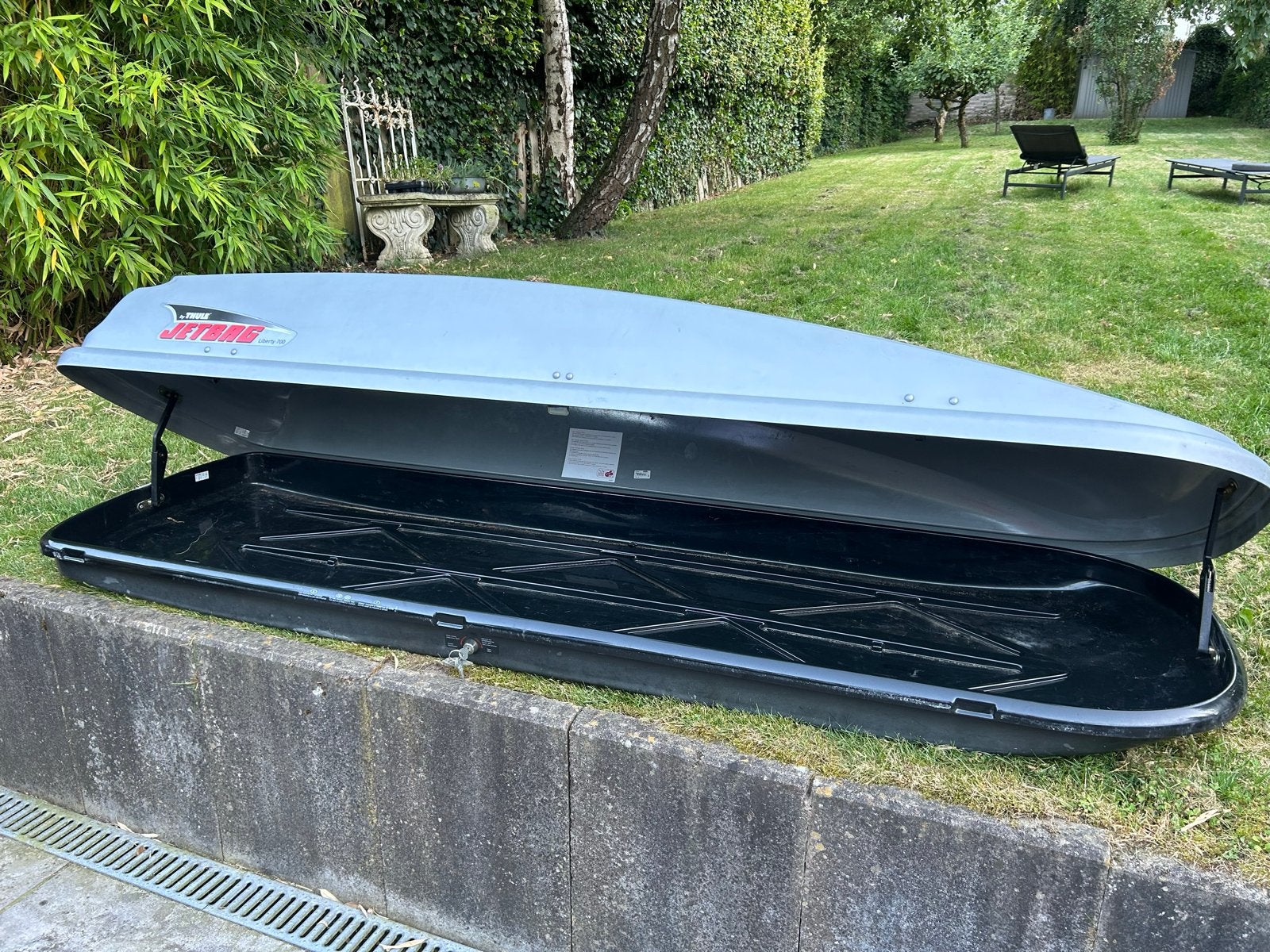 Thule Jetbag Liberty 700 Dakkoffer met Mont Blanc dragers, Auto diversen, Ophalen, Gebruikt