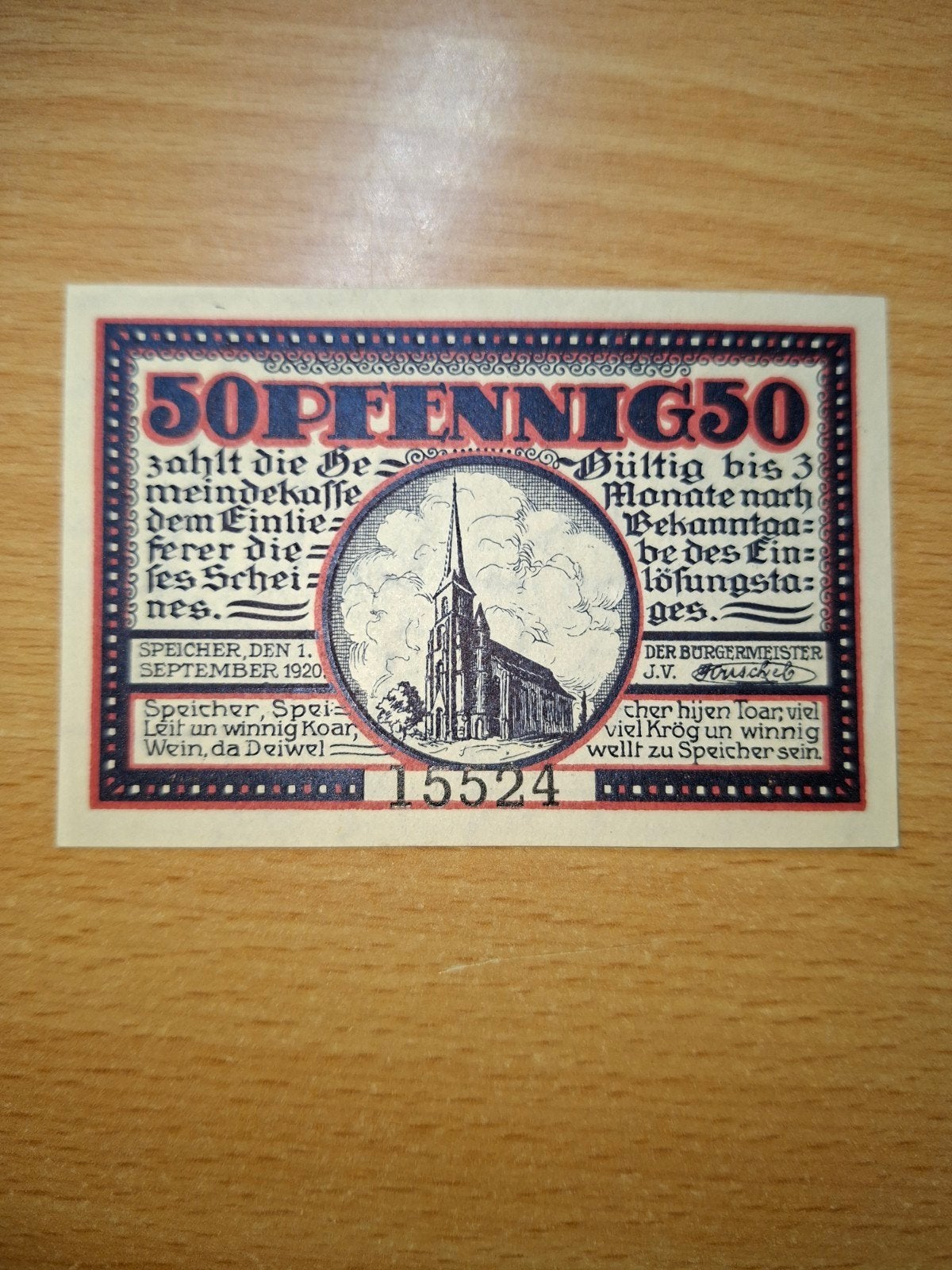 Duits Notgeld Speicher Noodgeld, Ophalen of Verzenden, Duitsland