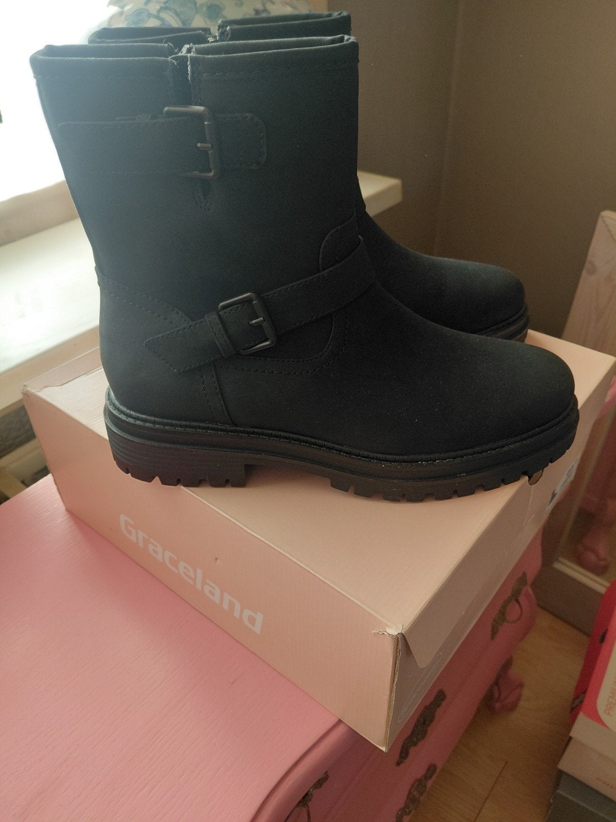 Zwarte graceland boots laarsjes maat 41, Graceland, Ophalen of Verzenden, Nieuw, Zwart