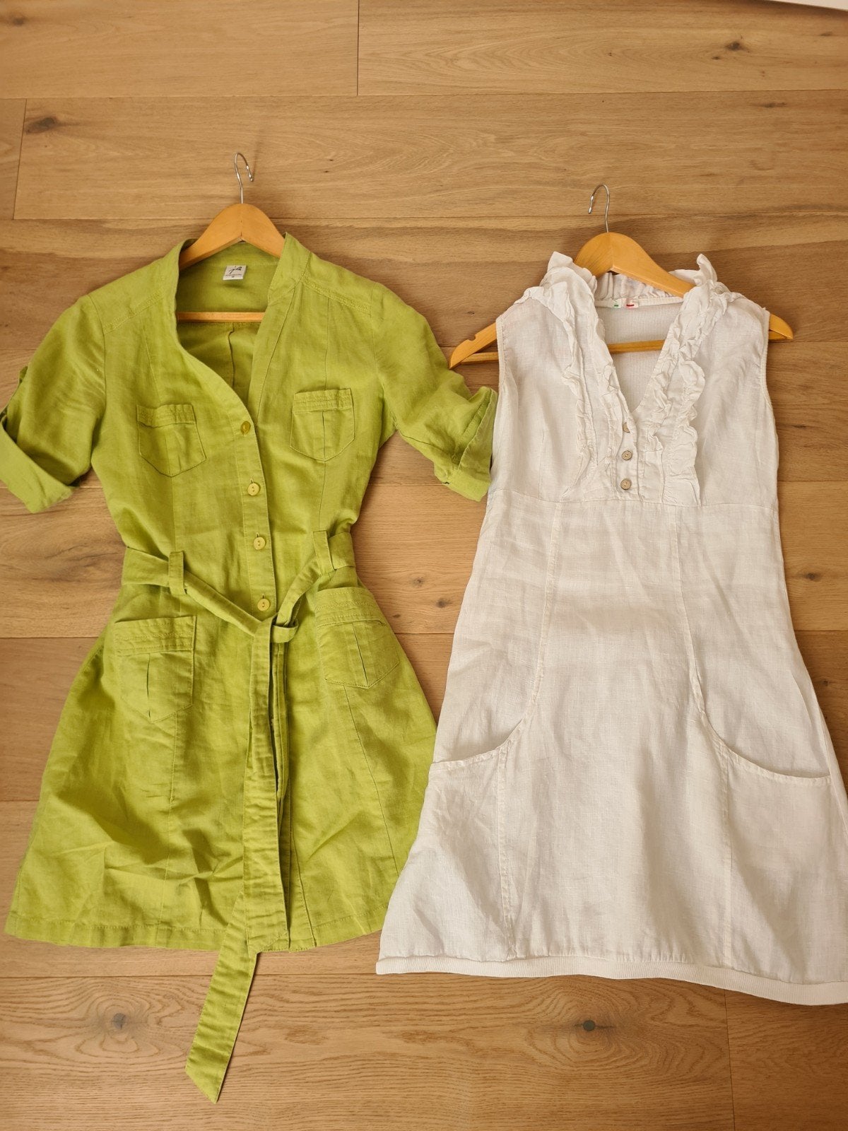 2 Linnen Jurkjes Maat S, Kleding | Dames, Jacqueline riu, Ophalen, Maat 36 (S), Groen