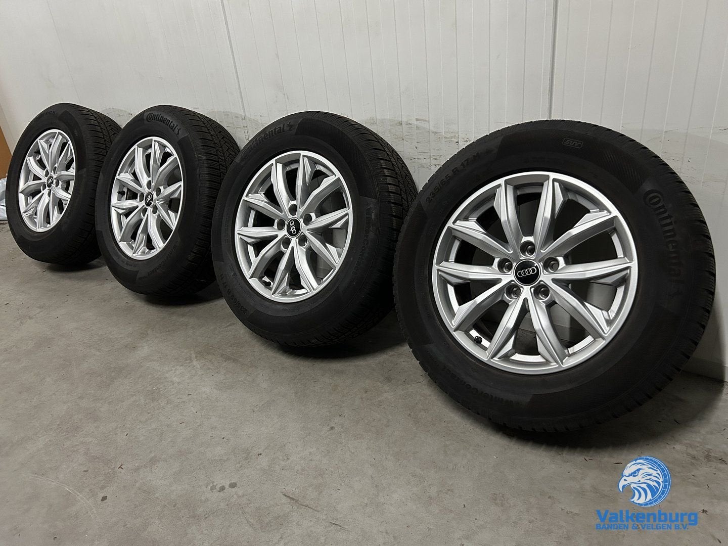 7-8mm! Originele Audi Q5 80A 17 inch velgen 5x112 winterband