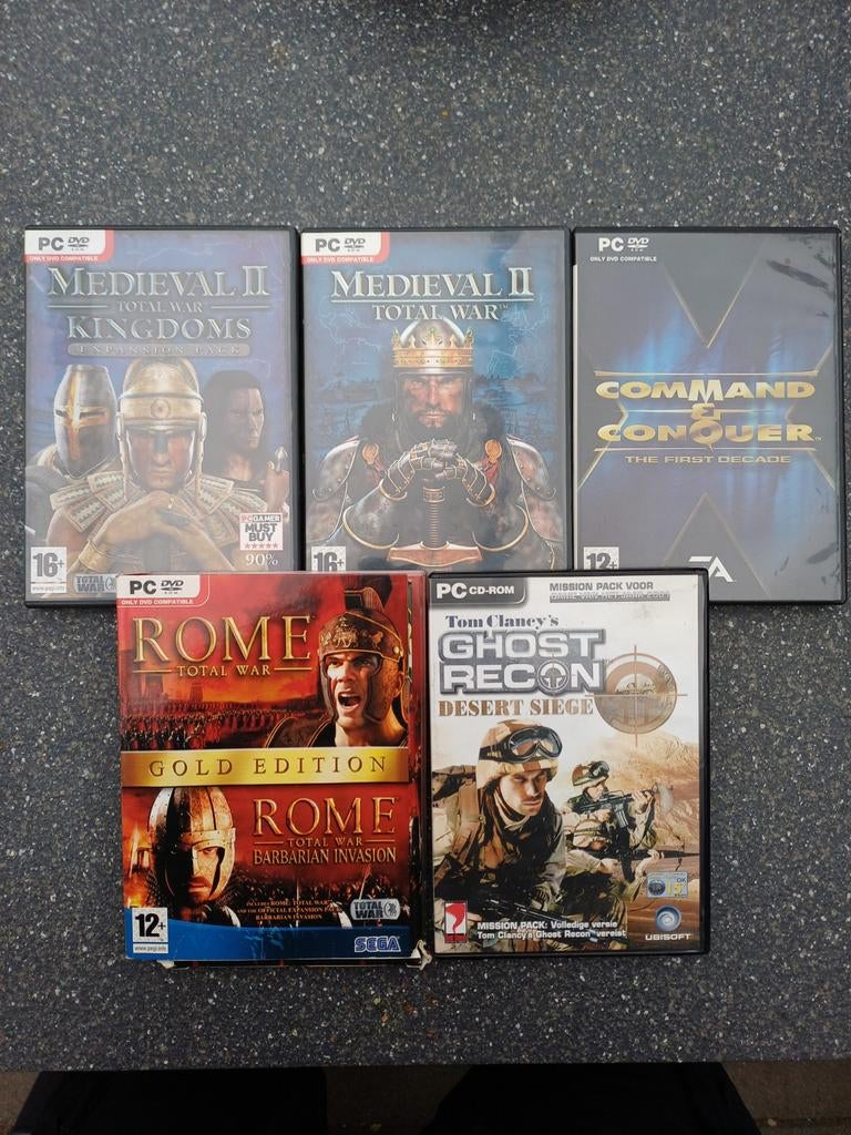 Medieval II : Total War,expansion,Rome total war,etc., Spelcomputers en Games, Ophalen, 1 speler, Zo goed als nieuw, Eén computer