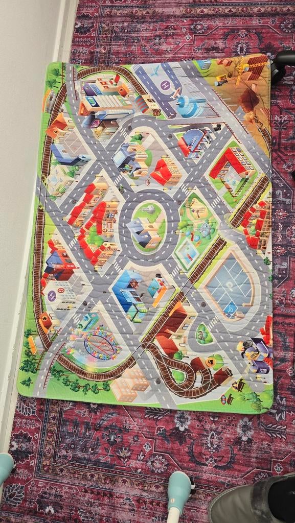 Speelkleed met wegen en stad, Ophalen of Verzenden, Zo goed als nieuw