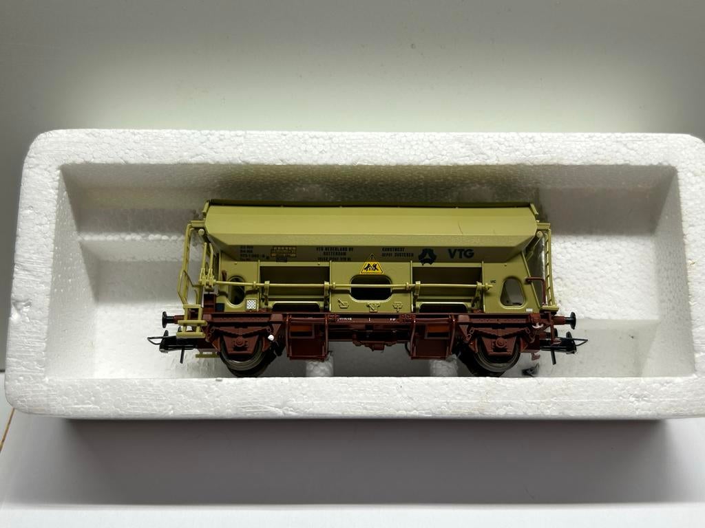 Roco VTG Grijs Groene Goederenwagon H0, Hobby en Vrije tijd, Modeltreinen | H0, Gelijkstroom, Wagon, Ophalen of Verzenden, Roco