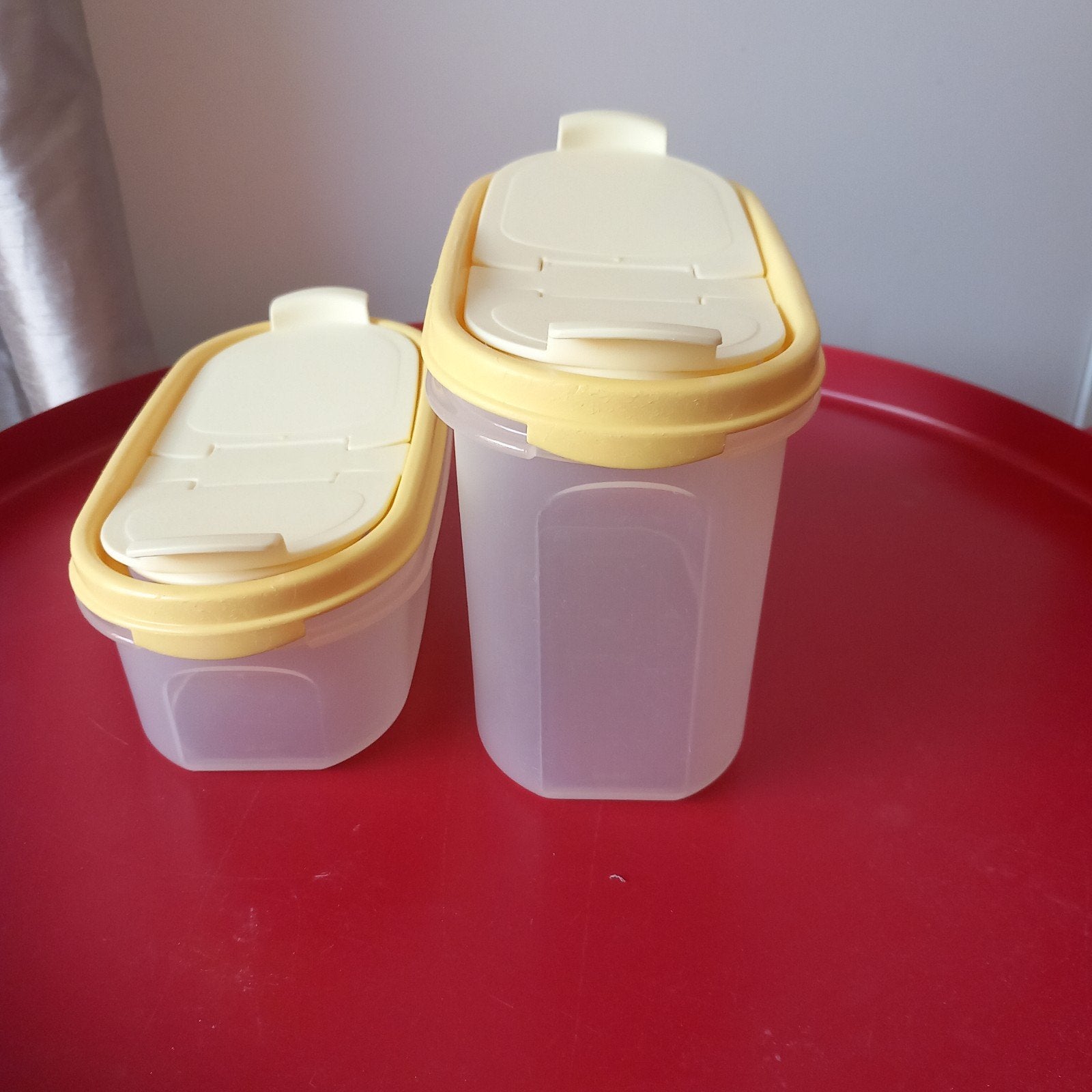 Ruimtespaarders Tupperware, Bewaardoos, Geel, Ophalen of Verzenden, Zo goed als nieuw