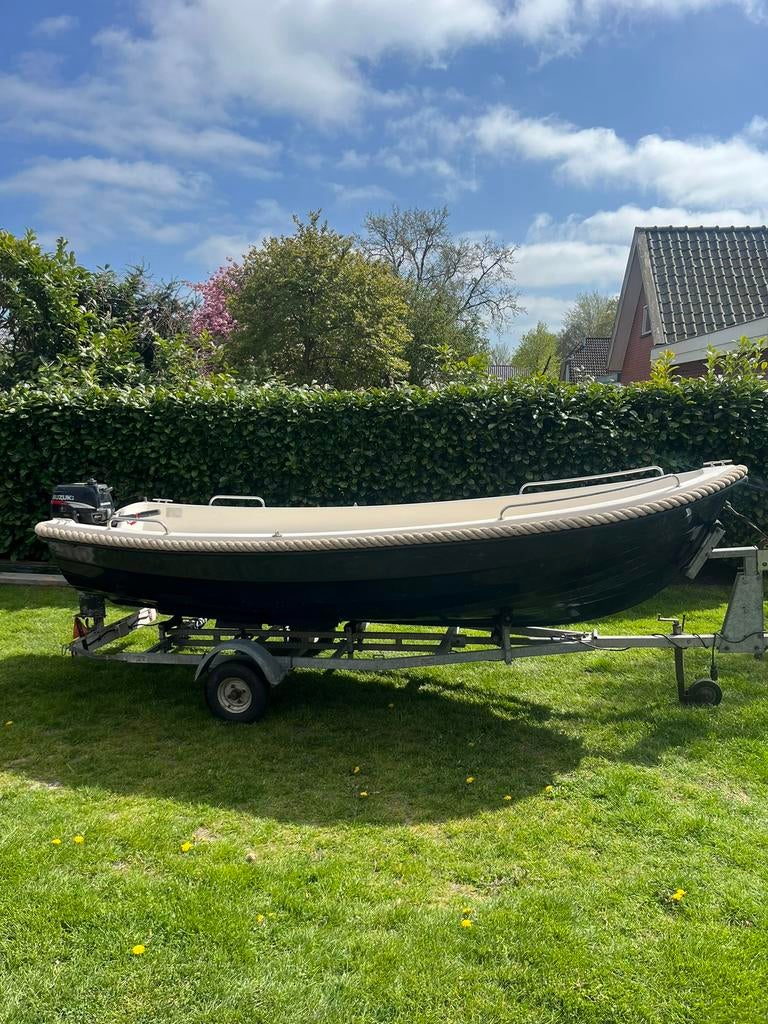 Amigo 430 sloep – vaarklaar met kanteltrailer, Watersport en Boten, Sloepen, Ophalen, Buitenboordmotor