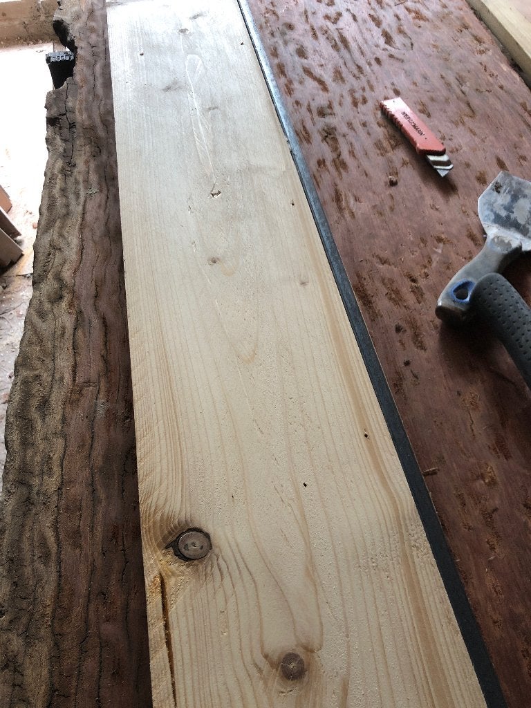 Steigerplanken versterkt met stalen hoeklijn, Ophalen, 25 tot 50 mm, Zo goed als nieuw, 200 tot 250 cm