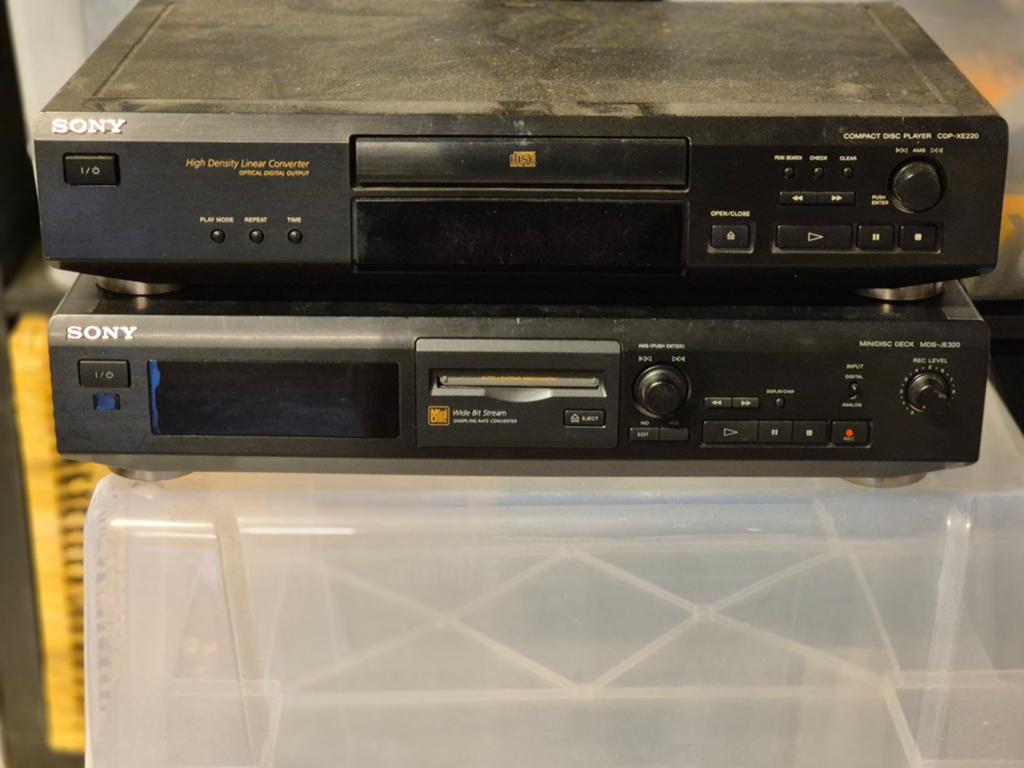 Sony Minidisc (MDS JE320) + CD speler (CDP XE220), Ophalen, Sony