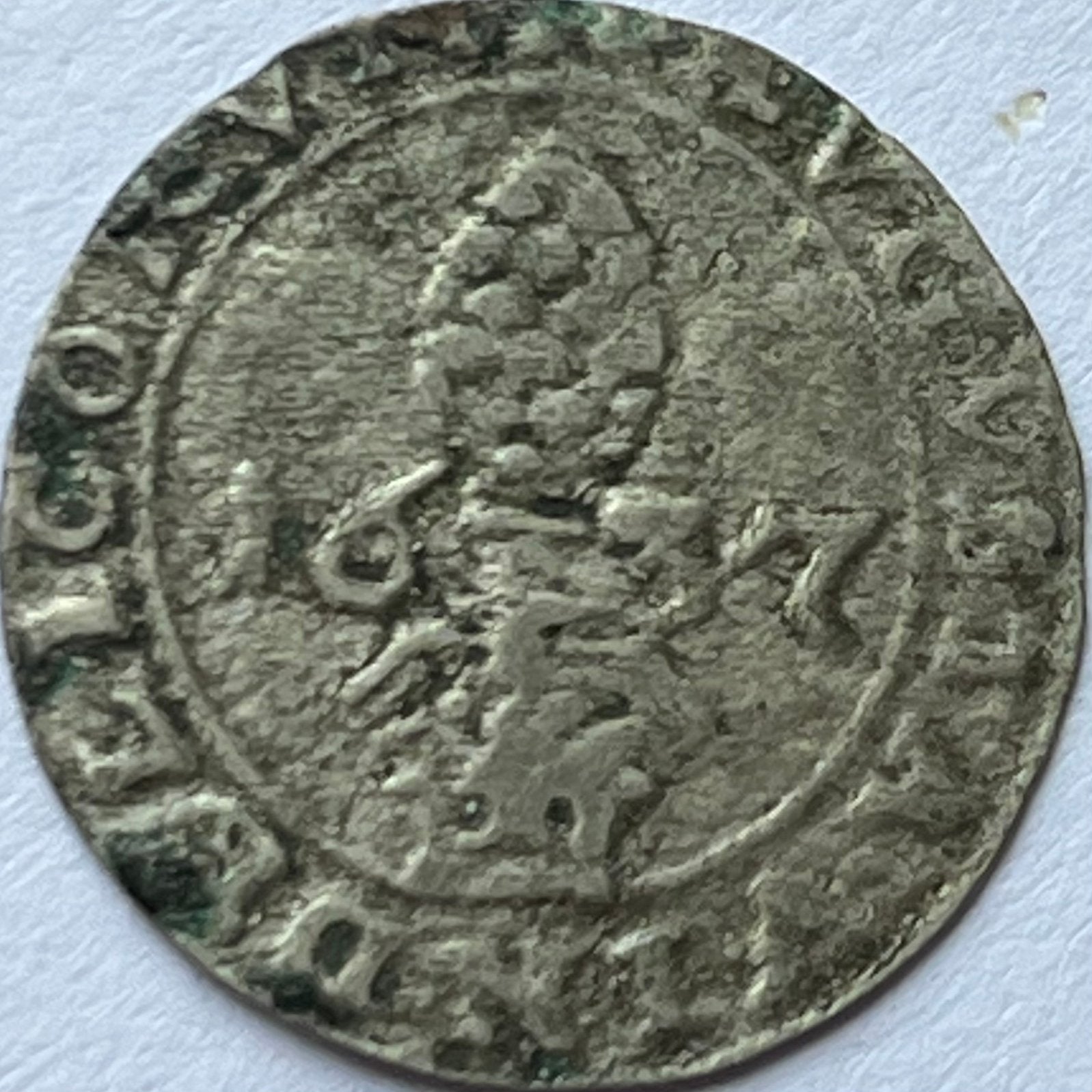 Augsburg halve batzen 1637, Ophalen of Verzenden, Duitsland, Losse munt, Zilver