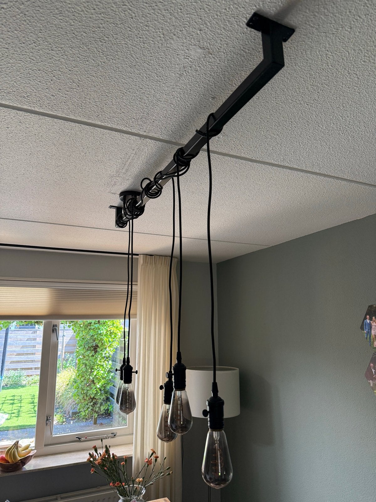 Loftbar 130cm - Industriële Hanglamp met 5 Lichtpunten, Huis en Inrichting, Lampen | Hanglampen, Ophalen of Verzenden, Gebruikt