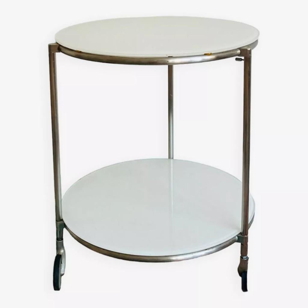 Vintage rond tafeltje van Ikea, jaren 80, Ophalen, Overige materialen, Minder dan 55 cm, Gebruikt