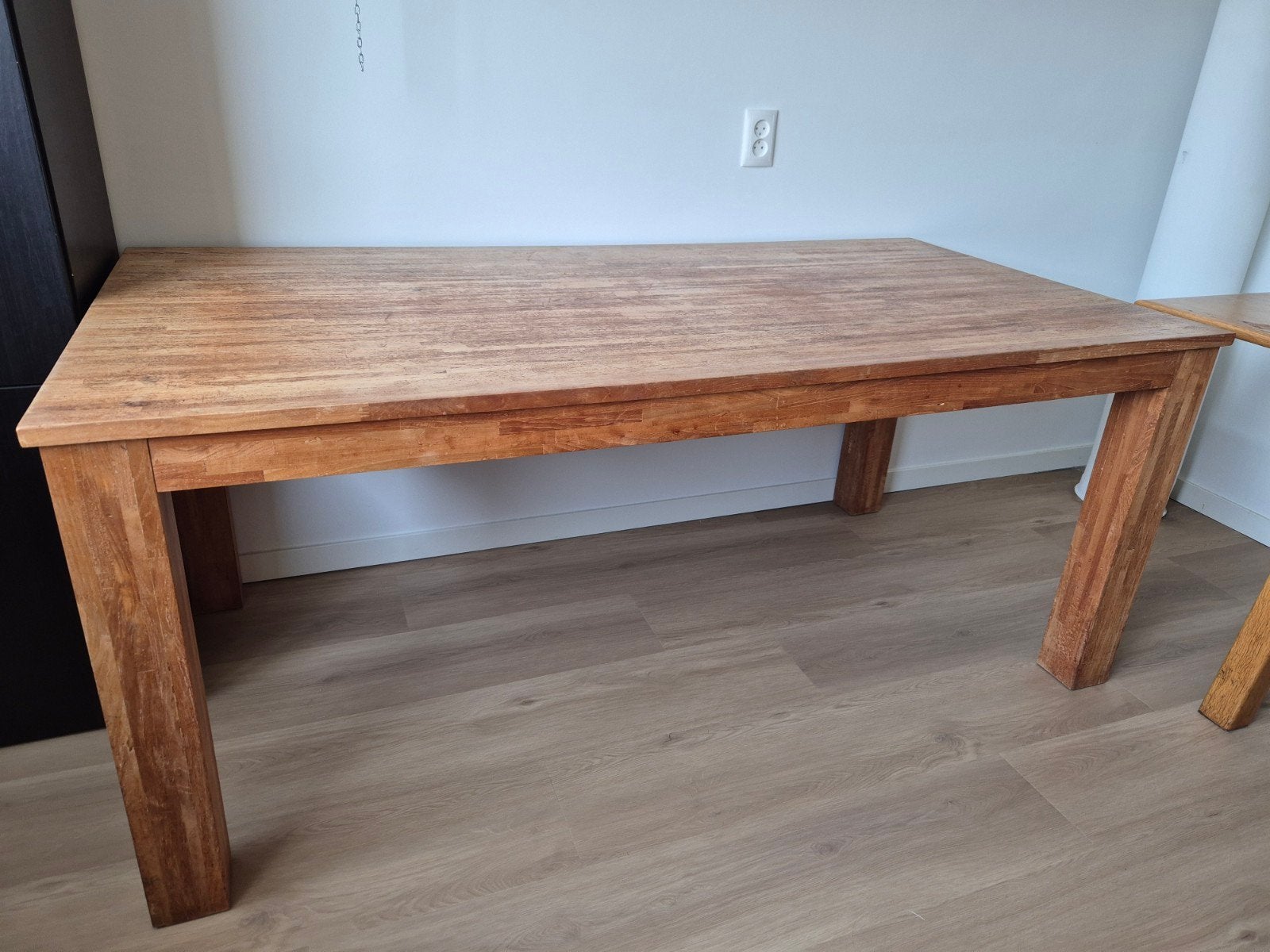 Robuuste houten eettafel - 180x89/90 cm, Huis en Inrichting, Tafels | Eettafels, Ophalen, Gebruikt, 50 tot 100 cm, 150 tot 200 cm