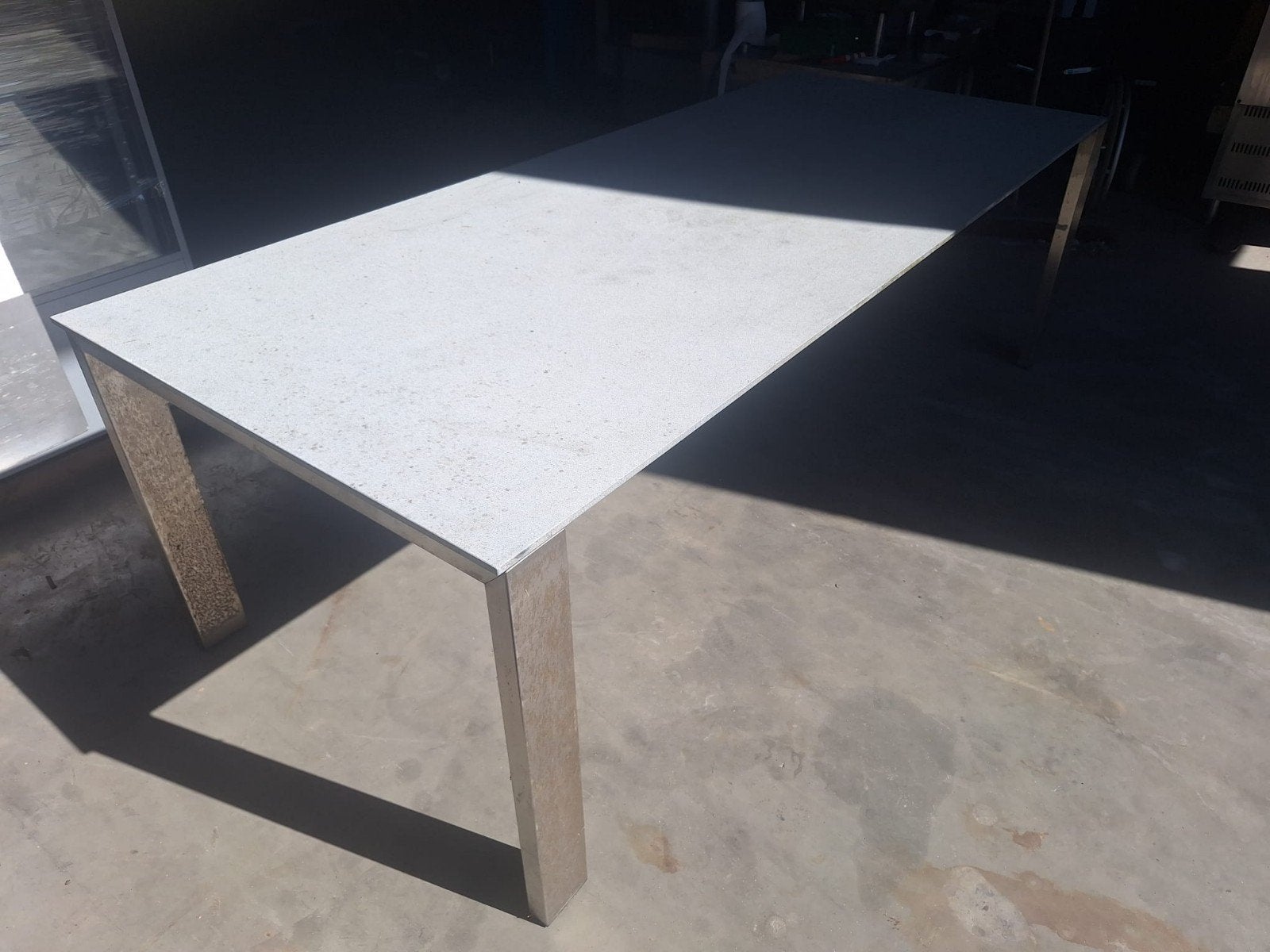 buiten tafel rvs tafel rvs, Ophalen, Gebruikt, Rechthoekig, Rvs