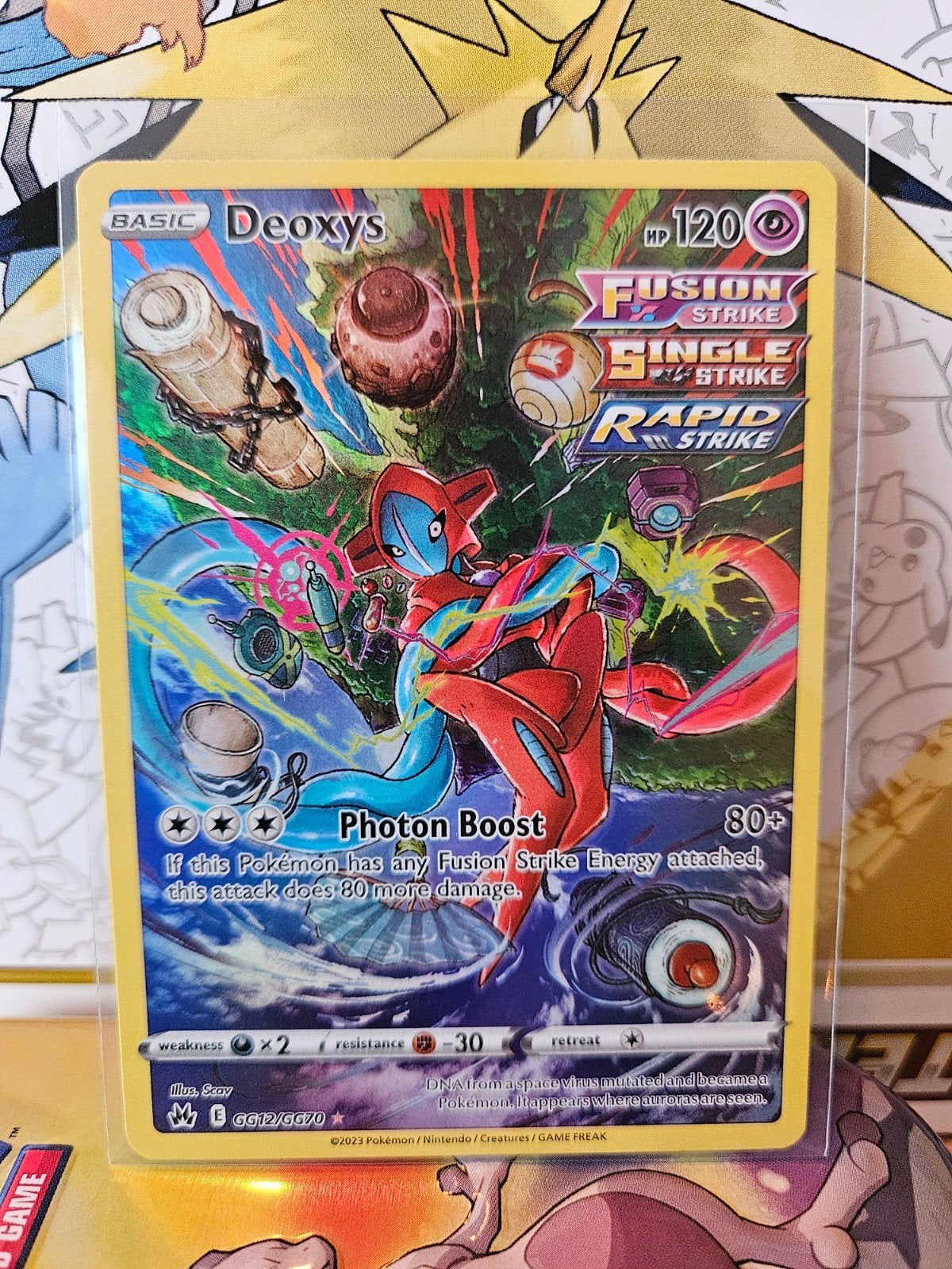 Deoxys GG12/GG70 Crown Zenith Pokémon card new, Verzenden, Nieuw, Losse kaart, Foil