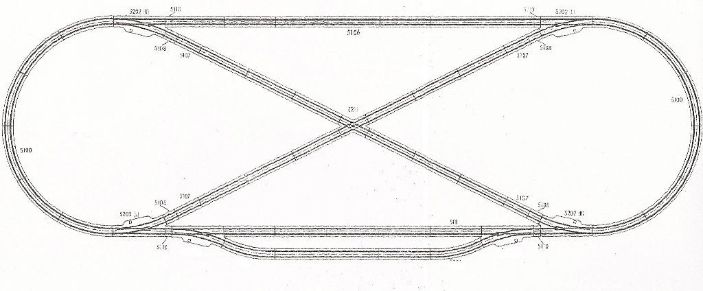 Treinbaan Marklin met kruising, 6 wissels en treinset, Wisselstroom, Ophalen of Verzenden, Analoog, Märklin
