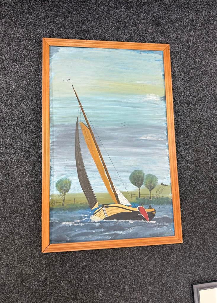 Schilderijen skûtsje - Set van 2, Ophalen of Verzenden