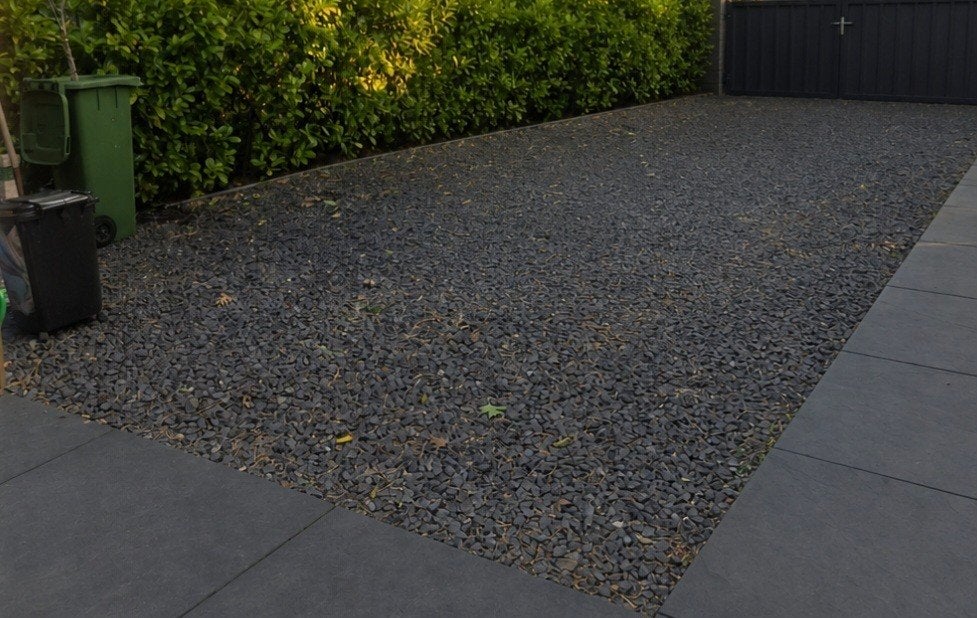 Basalt split + noppenplaten/ stabilisatieplaten ca. 100 m2, Ophalen, Gebruikt, Overige typen, 10 m² of meer