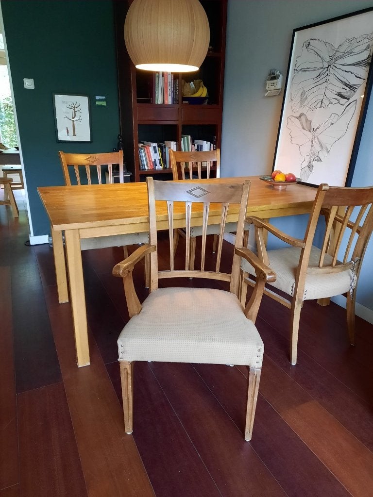 5 klassieke stoelen, Ophalen, Gebruikt, Bruin, Klassieke