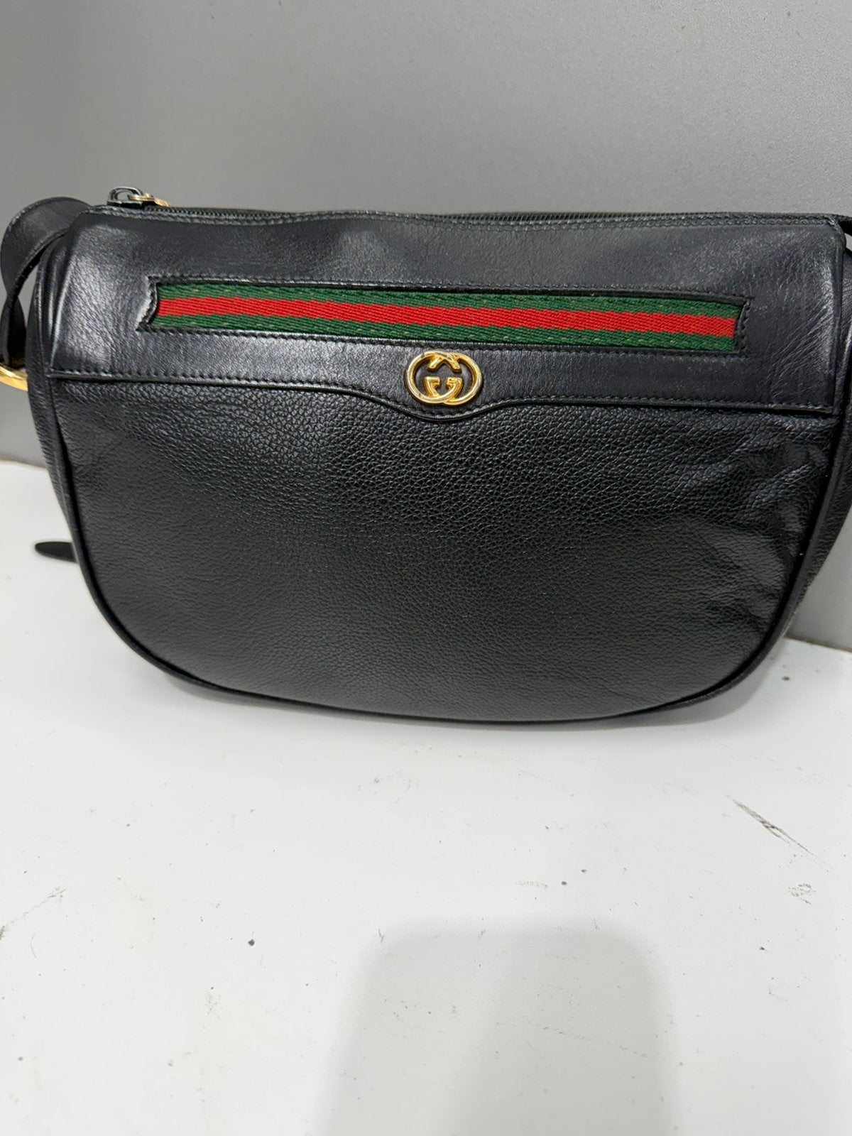 Gucci crossbody handtas origineel, Ophalen of Verzenden, Zo goed als nieuw, Zwart, Handtas