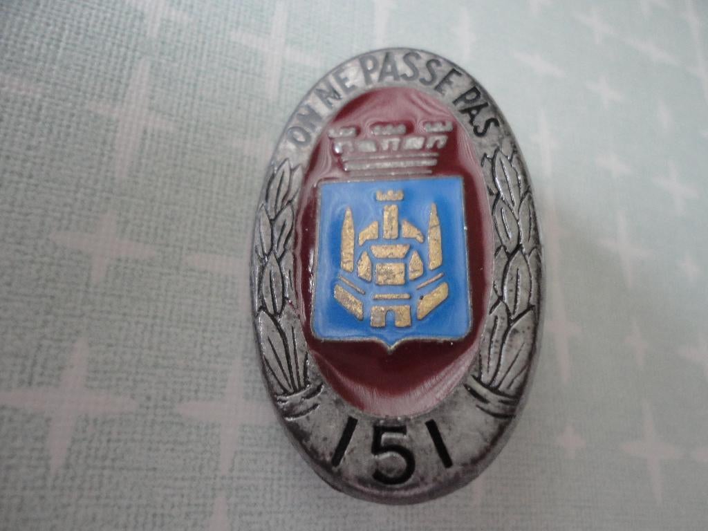 Franse insigne, 151e Franse Infanterieregiment, Verzenden, Landmacht, Overige gebieden, Embleem of Badge