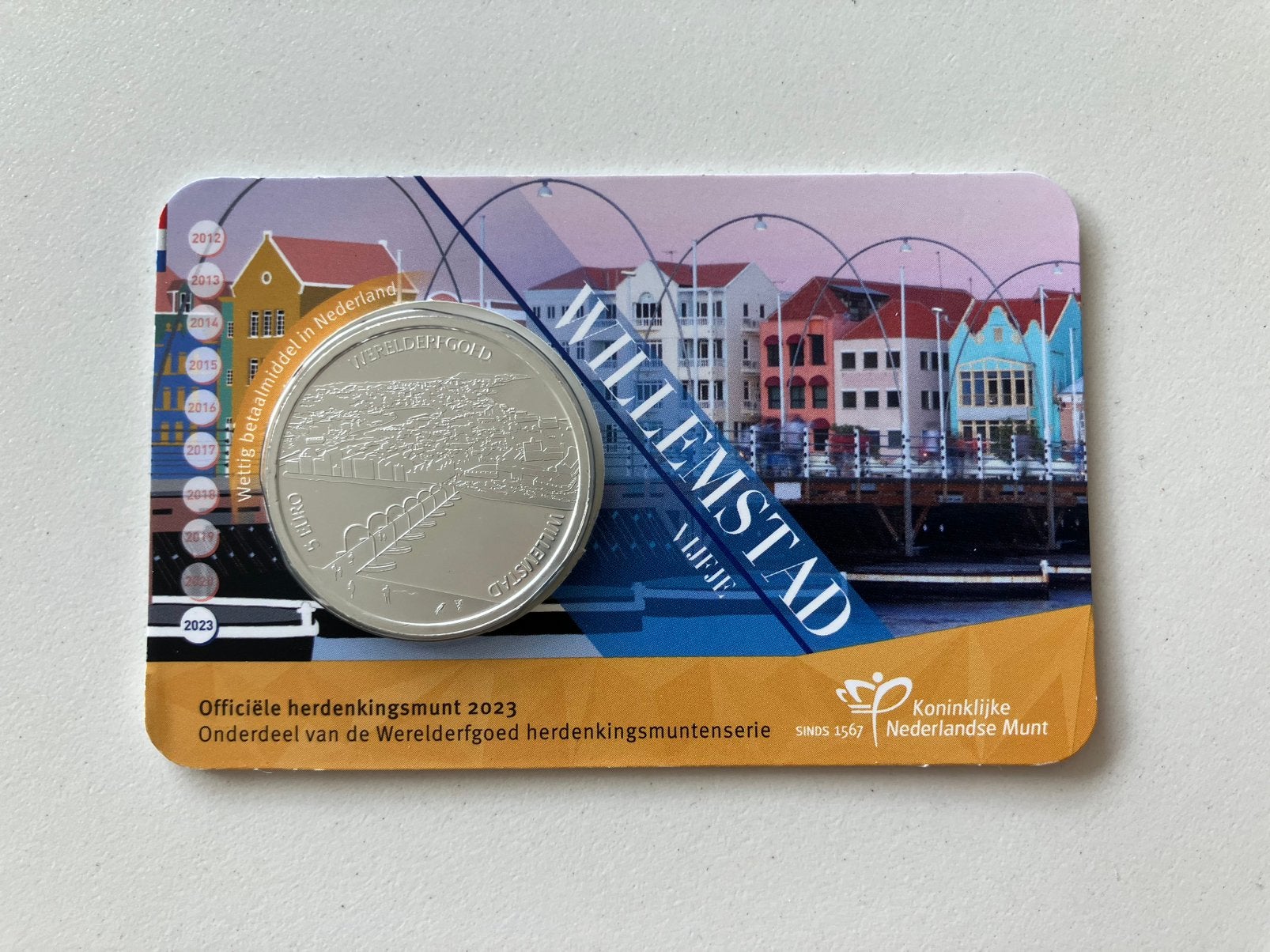 Coincard Willemstad Vijfje 2023, Verzenden, Koningin Beatrix, Euro's