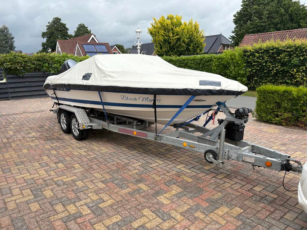 Nette Sea Ray 180 Speedboot uit 1990 inclusief trailer, Watersport en Boten, Speedboten, Ophalen, Gebruikt, 70 tot 120 pk, Buitenboordmotor