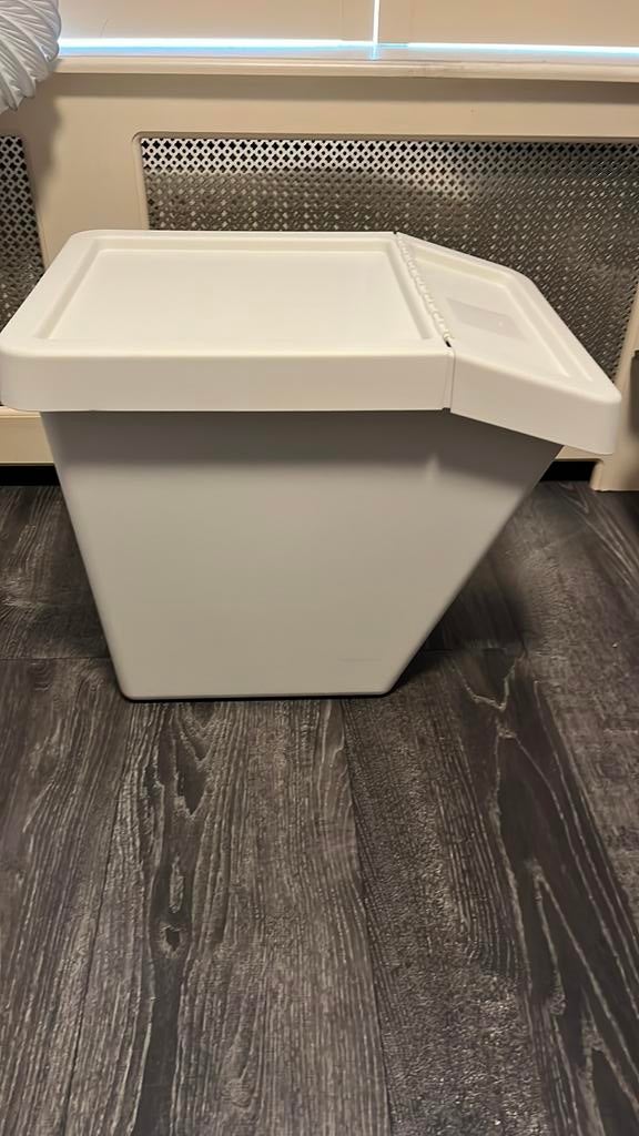IKEA SORTERA afvalbak met deksel, wit, 60 liter, Huis en Inrichting, Woonaccessoires | Prullenbakken, Kunststof, 50 tot 75 cm