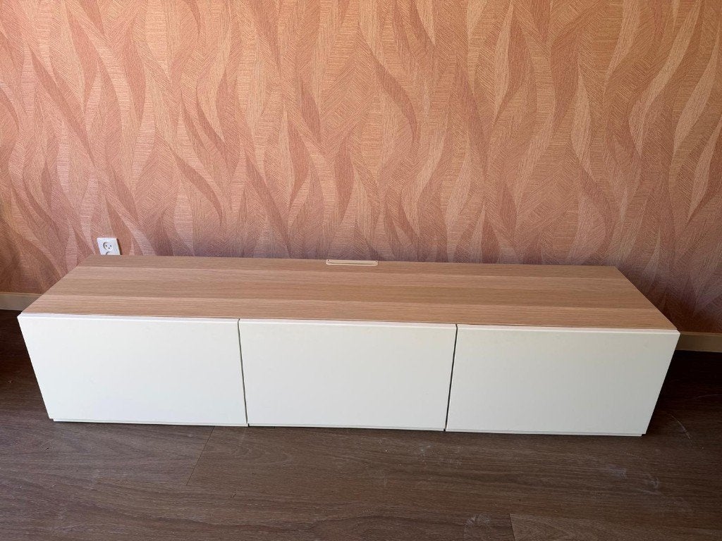 TV-kast zwevend (BESTA - IKEA) 180 cm breed, Huis en Inrichting, Ophalen, Gebruikt, 150 tot 200 cm, Minder dan 100 cm