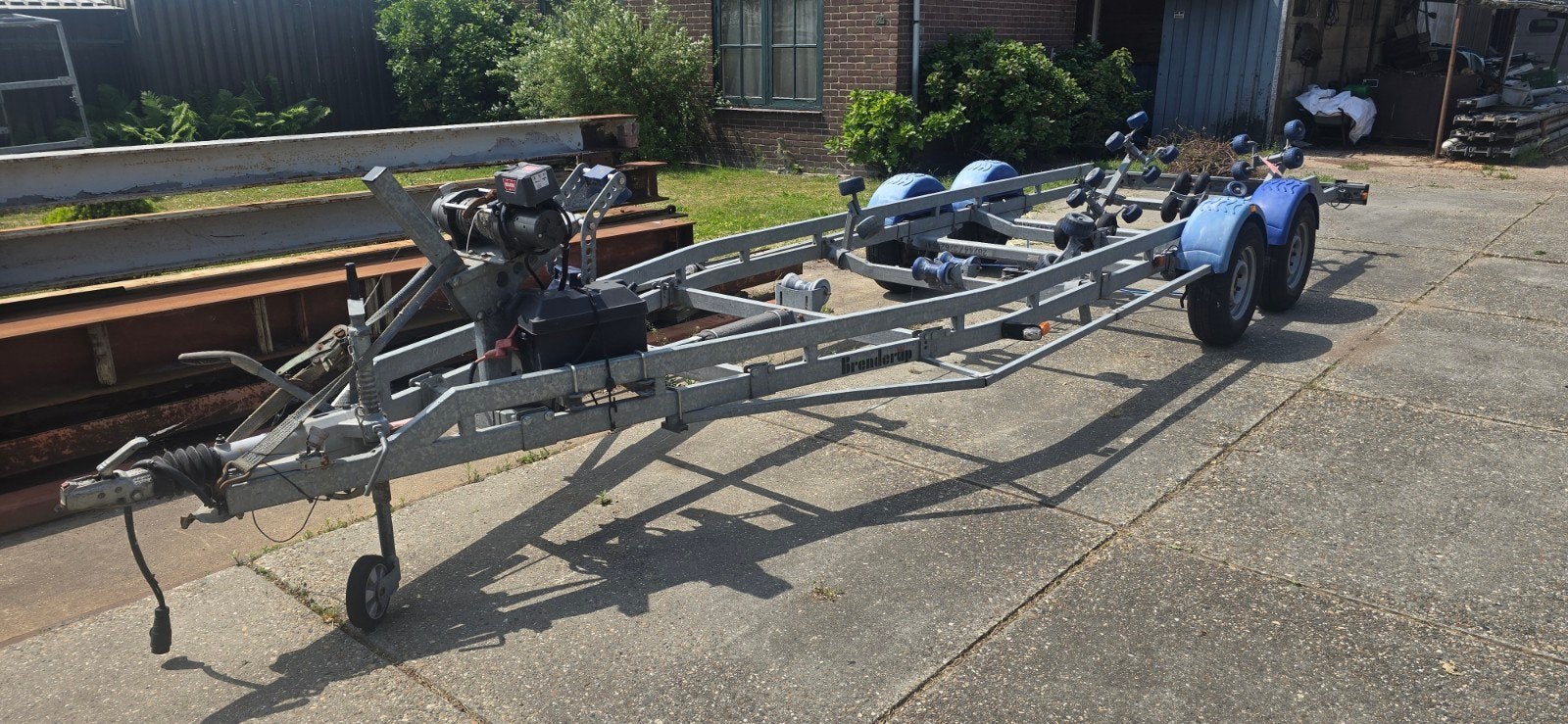 Boottrailer professioneel! 3500kg met Warn 8000 lier, Gebruikt, 9 meter of meer, Overige typen, Ophalen of Verzenden