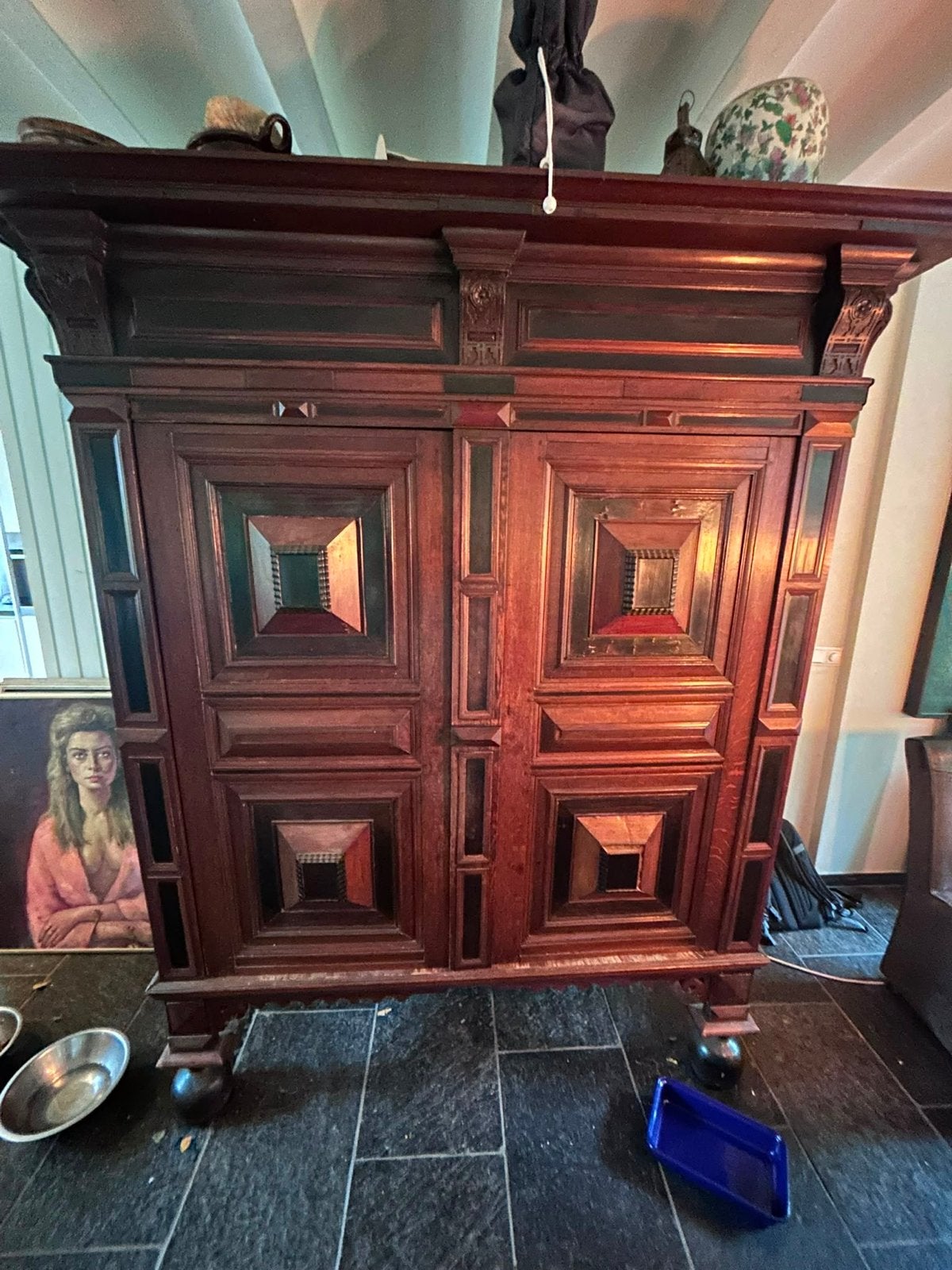 Antieke kussenkast, Ophalen