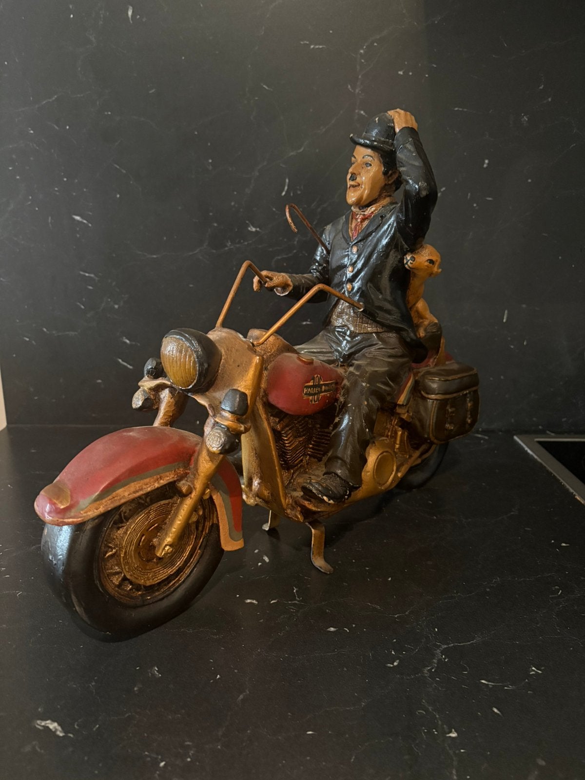 Vintage Charlie Chaplin Harley Davidson motor, Verzenden, Gebruikt, Motor