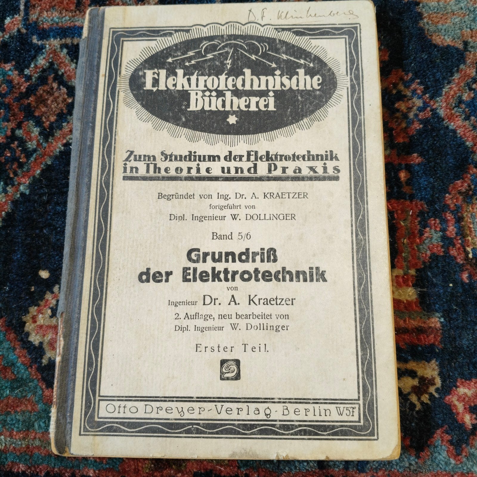 Elektrotechnische Bücherei - Grundriß der Elektrotechnik, Boeken, Ophalen of Verzenden, Gelezen, Elektrotechniek, Dr. A. Kraetzer, Dipl. Ingenieur W. Dollinger