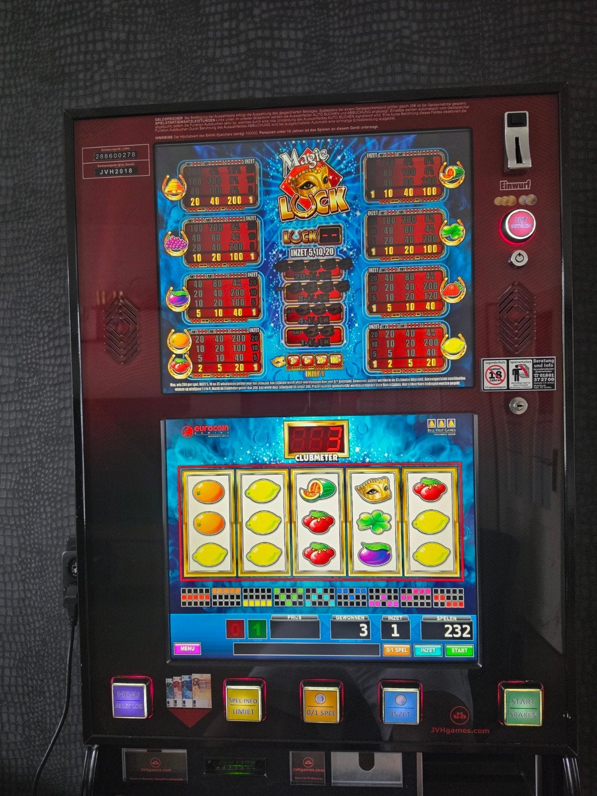 JVH Master Games gokkast - 15 gokkasten in 1 kast., Verzamelen, Euro, Ophalen, Zo goed als nieuw