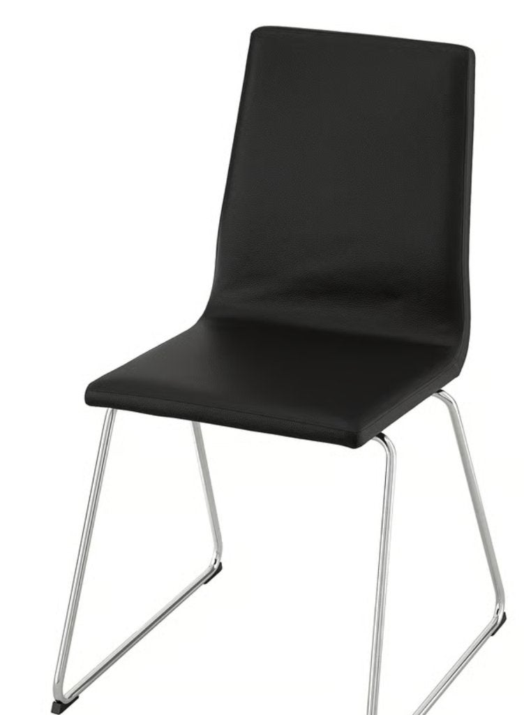 IKEA LILLÅNÄS chair X1 — chrome/black — excellent condition, Ophalen, Zo goed als nieuw, Zwart