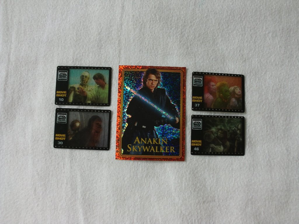 Star Wars: 4 Movie Shots +verzamelkaart 28 Anakin Skywalker, Verzamelen, Verzenden, Zo goed als nieuw, Overige typen