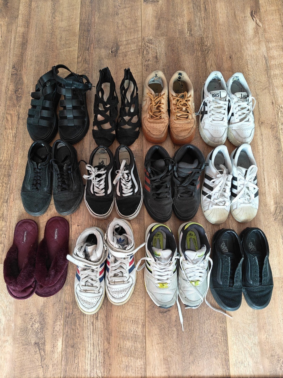 Grote partij diverse schoenen, sneakers, sandalen, Ophalen, Adidas, Asics, Vans, Overige kleuren, Sneakers of Gympen